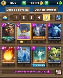 Conta Clash Royale Nível 13, máximo de troféus 5203
