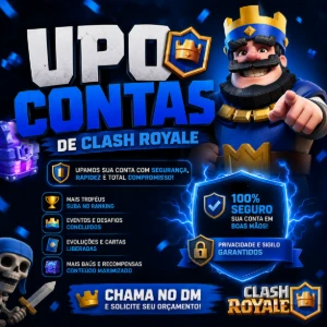 Upo contas de clash Royale ate o máximo.