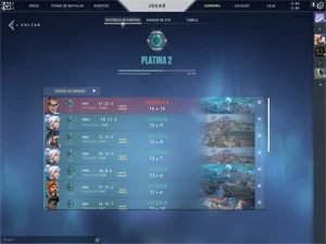 Conta barata Platina 2 58 pontos full acesso MMR MUITO ALTO - Valorant