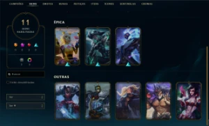 Conta Full Acesso Nv 64 / 11 Skins Incluindo Lendárias - League of Legends LOL