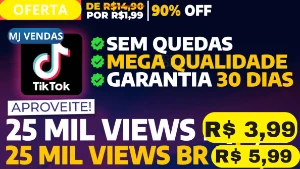 50 Mil Visualizações Tiktok R$4,99 Reais - Redes Sociais