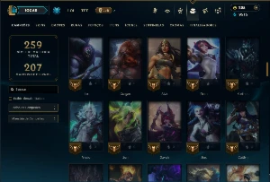 Mestre e Diamante 1 Flex com 110 Champs e 27 Skins - League of Legends LOL