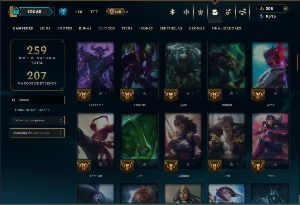 Mestre e Diamante 1 Flex com 110 Champs e 27 Skins - League of Legends LOL