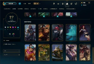 Mestre e Diamante 1 Flex com 110 Champs e 27 Skins - League of Legends LOL