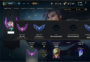 Mestre e Diamante 1 Flex com 110 Champs e 27 Skins