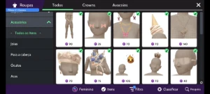 Conta Rica De Avakin Life Unisex Com Muitos Itens Em Crowns