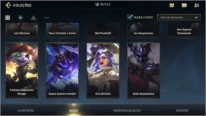 ESMERALDA III + 9 SKINS + 47 CAMPEÕES + PASSE WILD 2ª TEMPO - League of Legends: Wild Rift LOL WR