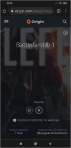 Conta da Origin com Battlefield 1(+DLC) e Battlefield V