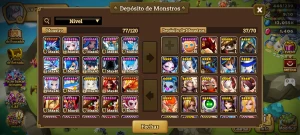 Conta Summoners War Global lvl 74 early/mid game  46 mobs 6*