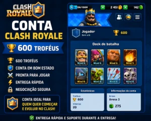 Conta de Clash 600 troféus - Clash Royale