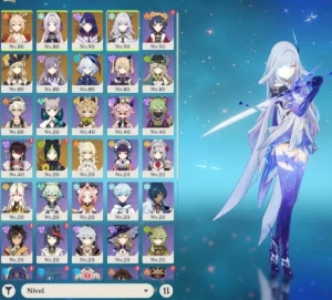 🌌Conta Genshin Impact- Furina, Shirk, Raiden,Yoimiya, Citla