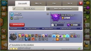 conta cv9 com 1300 gemas e casa do construtor nivel7 - Clash of Clans