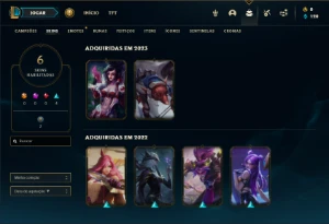 Conta platina 4 com 40 Champs e 6 Skins - League of Legends LOL
