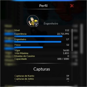 CONTA LV 112 + 55K + POKES TOPS (VER FOTOS) - SERVER FIRE - PokeXGames PXG