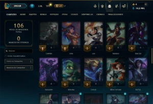 Esmeralda 2 com 60 Champs e 3 Skins - League of Legends LOL