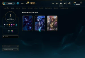 Esmeralda 2 com 60 Champs e 3 Skins - League of Legends LOL