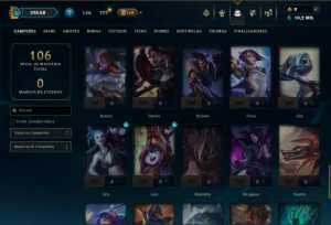 Esmeralda 2 com 60 Champs e 3 Skins - League of Legends LOL