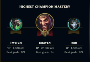 Conta Diamante Ii Flex Main Draven - League of Legends LOL