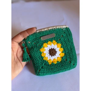 Porta-moedas de crochê - Artesanato e Personalizados
