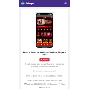 Script PHP sistema divulgação de Links Telegram - Others