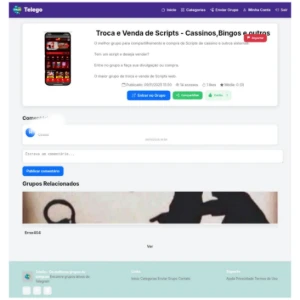 Script PHP sistema divulgação de Links Telegram - Others