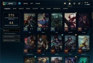 Conta bronze 3 com 85 Champs e 75 Skins - League of Legends LOL