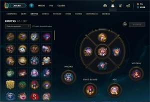 Conta bronze 3 com 85 Champs e 75 Skins - League of Legends LOL