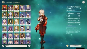 Genshin Impact - Ar56 10 Personagens T5 E 4 Armas T5 + Skins