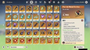Genshin Impact - Ar56 10 Personagens T5 E 4 Armas T5 + Skins