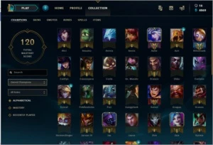 Conta League of Legends lvl 60 66 champs e 65 skins LOL