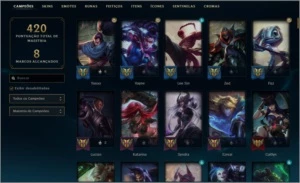 CONTA PRATA 1 COM 46 SKINS E 130 CHAMPS - League of Legends LOL