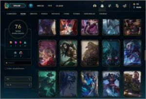 Conta ouro 3 com 116 champs e 76 skins - League of Legends LOL