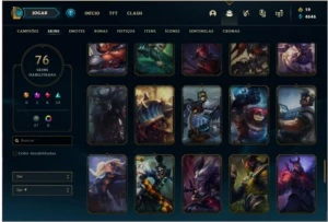 Conta ouro 3 com 116 champs e 76 skins - League of Legends LOL