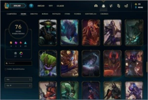 Conta ouro 3 com 116 champs e 76 skins - League of Legends LOL
