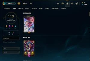 Conta ouro 4 com 90 Champs e 113 Skins - League of Legends LOL