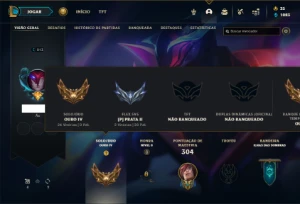 Conta ouro 4 com 90 Champs e 113 Skins - League of Legends LOL