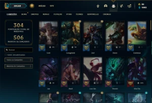 Conta ouro 4 com 90 Champs e 113 Skins - League of Legends LOL