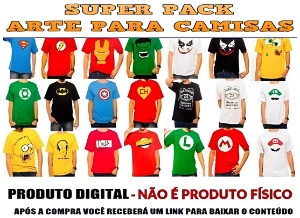 Artes Camisetas Infantis Pack Estampas Sublimação + De 700