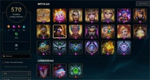 CONTA DE LOL PLATINA 1 COM 1228 SKINS - League of Legends