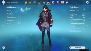 Conta Genshim impact AR-60 + 16 5 estrelas + Armas - Outros