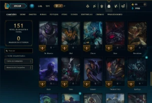Platina 3 com 65 Champs e 16 Skins - League of Legends LOL