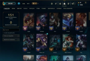 Platina 3 com 65 Champs e 16 Skins - League of Legends LOL