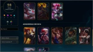 Conta diamante IV em 2 filas 52 champions 28 skins - League of Legends LOL