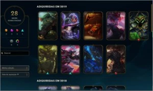 Conta diamante IV em 2 filas 52 champions 28 skins - League of Legends LOL