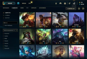 Conta prata 4 com 150 Champs e 210 Skins + 1000 RP- MAIN TOP - League of Legends LOL