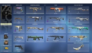 CONTA VALORANT DIVERSAS SKINS KARAMBIT SUBLIME,VANDAL RGX +