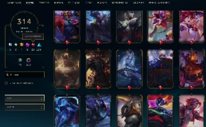 Conta LoL - EX CHALLENGER - PAX TF  314 Skins - 747 Icones - League of Legends