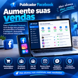 Postador Automático🔥|Facebook, Insta, Marketplace e Grupos - Redes Sociais