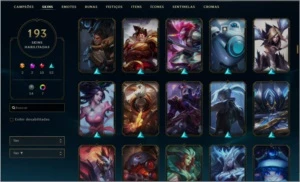 CONTA PLATINA, 193 SKINS, QUASE TODOS CAMPEÕES - League of Legends LOL