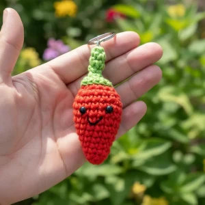 Chaveiro Pimenta Amigurumi - Artesanato e Personalizados